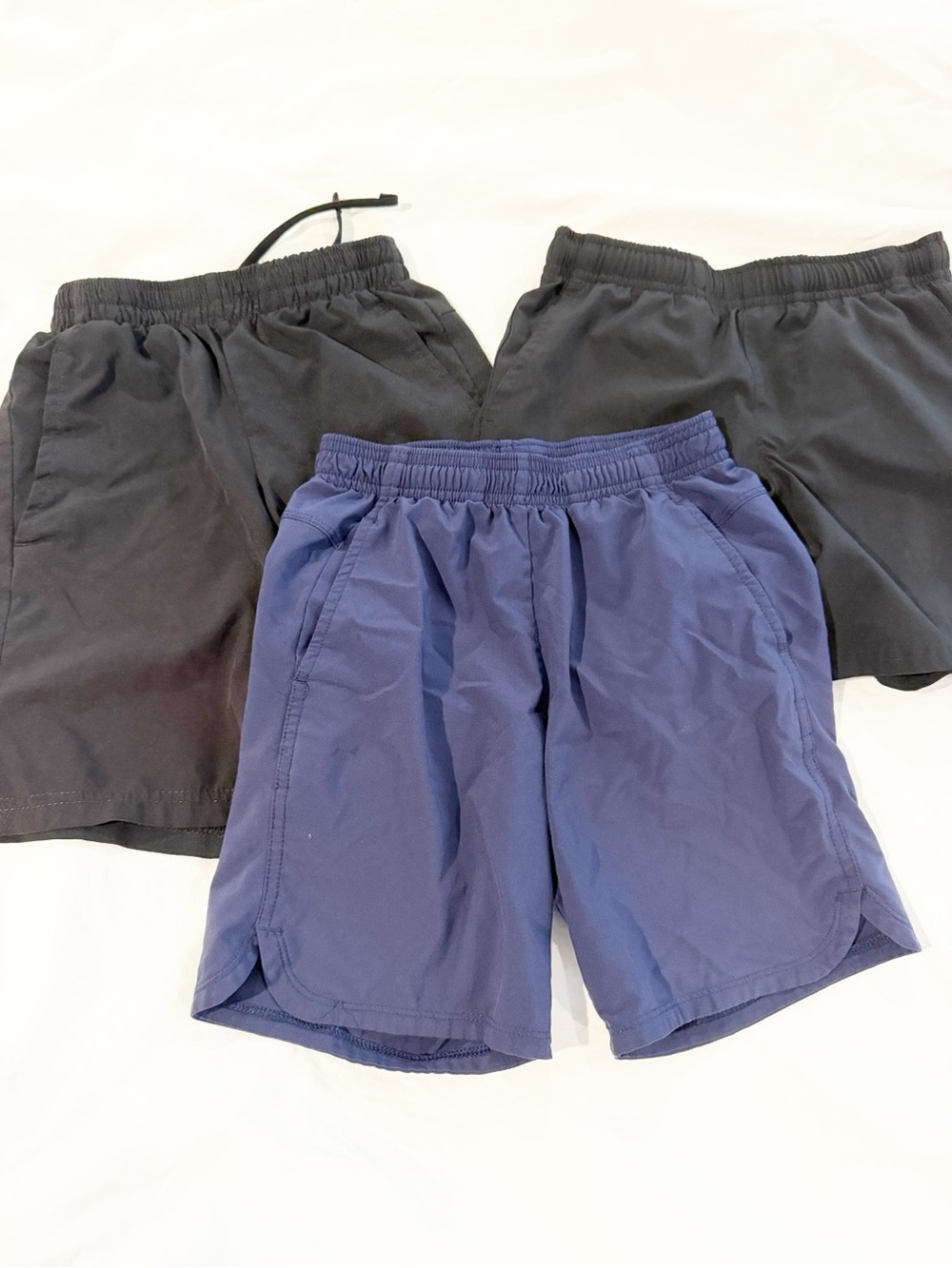 Kids Elastic Waist Casual Shorts Bundle - Black & Navy Size 6/7